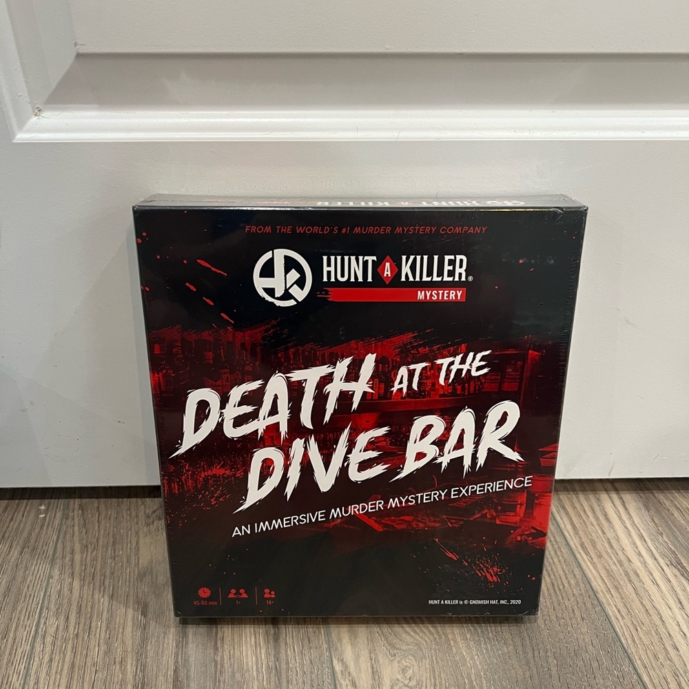 Hunt A Killer Mystery Board Game - Death at the Dive Bar - Red and Black